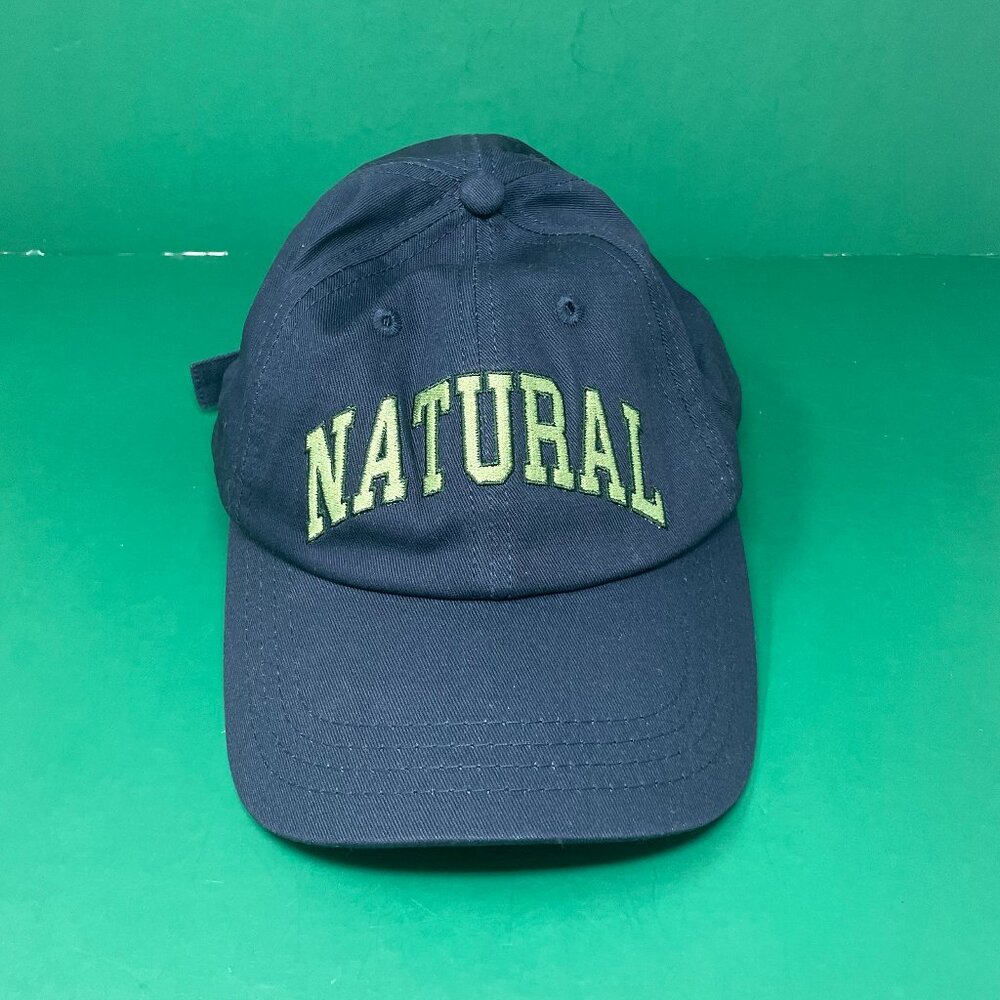NATURAL Embroidered Navy Baseball Cap